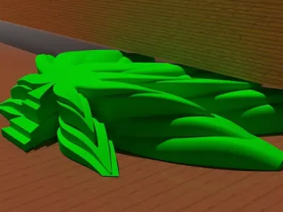 A cannabis themed door stop 3D print model