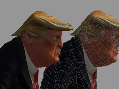 Donald Trump Low-poly 3D model