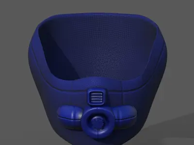 Gas mask respirator scifi futuristic  Low-poly 3D model 3