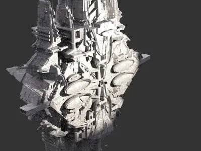 District 10 Mothership Design 7  3D model
