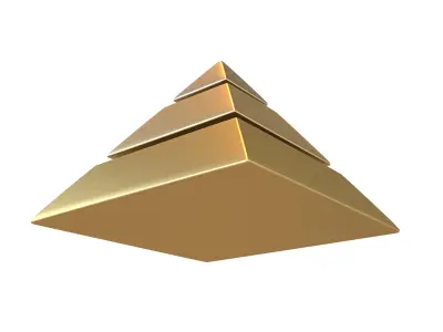 Layer Pyramid v1 003 Low-poly 3D model