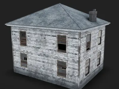 House 2 - Abandoned Low-poly 3D model