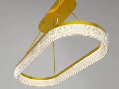 Curve Chandeliers High poly  3D model