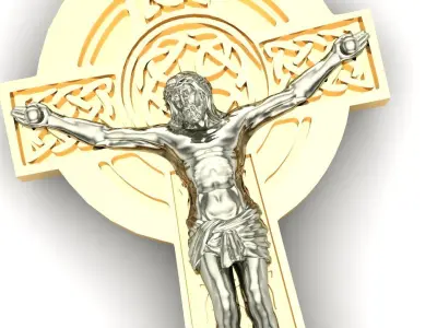Light Gold Cross New Design  CP 65 3D print model
