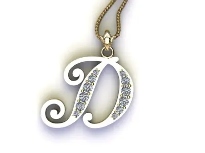 Alphabet Letter English Language Pendant Font Version 1 Album 3D print model