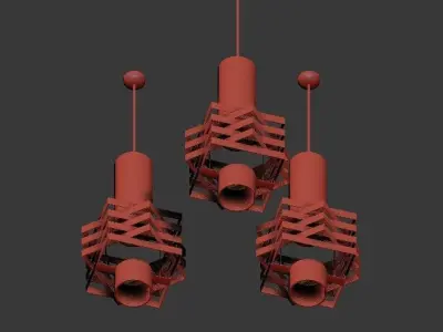 Tri cone pendant light by Hoogervorst 3D model