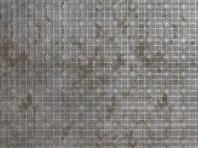 Sci-Fi Reinforced Orange Industrial Floor PBR Seamless Texture