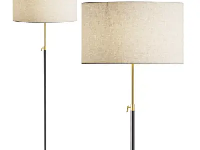 Telescoping Adjustable Floor Lamp 3D model