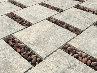 Paving title gravel 3D model