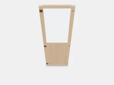 OXBERG Panel-glass door 1 Low-poly 3D model