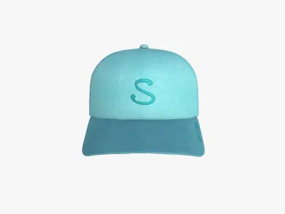 Cap A09 Light Blue - Character Fashion Design Low-poly 3D model