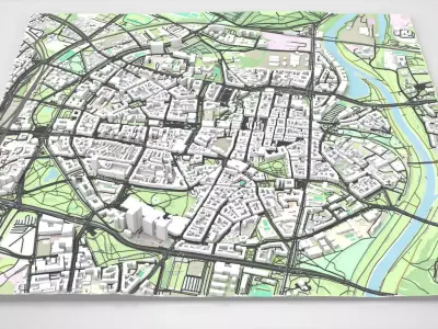 Cityscape Poznan Poland 3D model