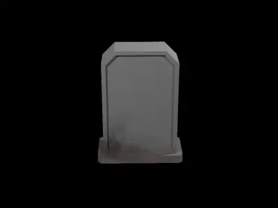 Tombstone - Stele vertical Low-poly 3D model