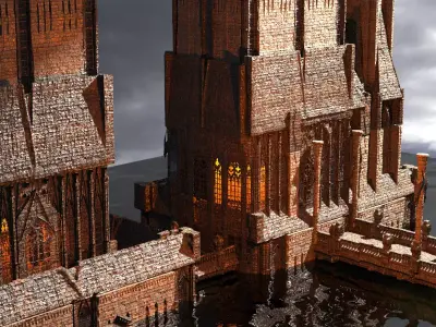 Snake Cult Cathedral Kit bash 4 3D model