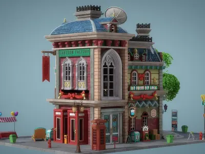 Cartoon House 23 3D model