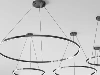 Cerchio Pendant light 3D model