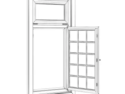 Plastic Window 1080mm x 2020mm 3D model