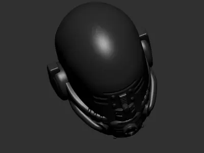 helmet high poly sculpt 3d printable ver 7 3D model 3D model 140