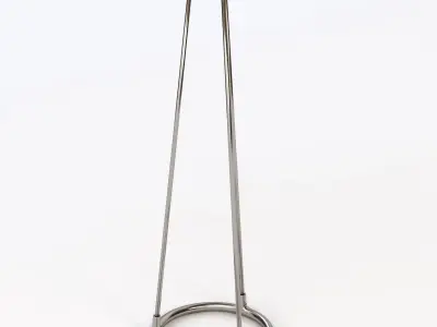 Acacia Wood Shade Floor Lamp 3D model