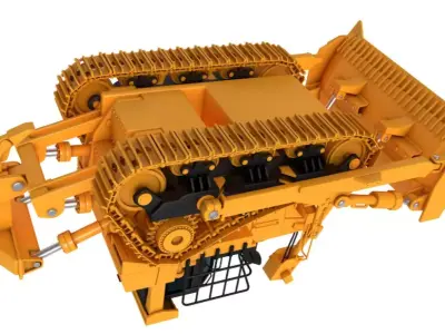 Tracked Dozer 3D model buy