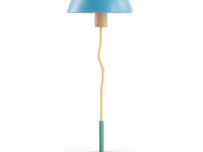 Vintage Table Lamp Sottsass Mendini  Low-poly 3D model