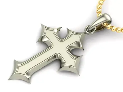 Light Gold Cross New Design  CP 63 3D print model