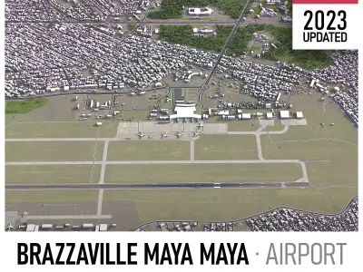 Brazzaville  Airport Low-poly 3D model