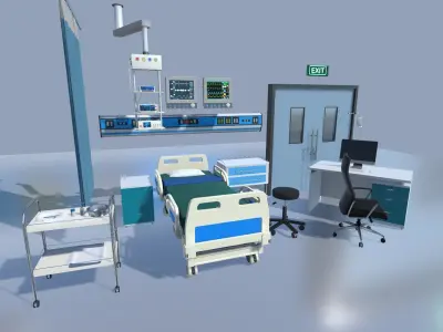 Hospital Equipments 3D model