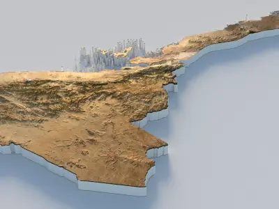 Eritrea Country Terrain 3D model