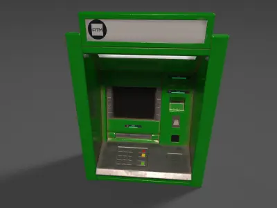 ATM Window 01 Low-poly 3D model