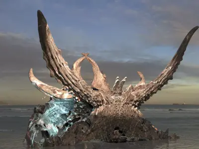 DArk Alien Dragon God Bone Massive 11 3D model