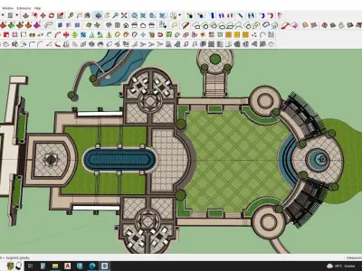 City central park landscaping 3D model