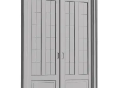 Interior sliding doors in Art Deco style 3D model