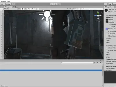 Low Poly Sci-Fi Bracelet D2 Low-poly 3D model