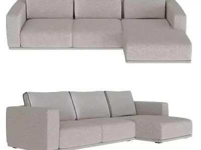 Modern Modular Sectional Sofa with Chaise 3D model