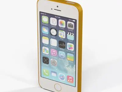 Apple iPhone 5S with Case Ozaki Jelly Low-poly 3D model