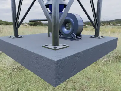 Corn Silo - Version 2 Aluminum Case - High-Poly 3D model