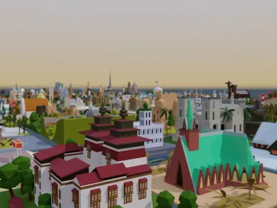 Landmarks of the World A to Z 3D Model Pack