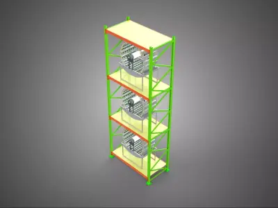 VERTICAL GARDEN TOWER ROTARY HYDROPONIC PLANT FARM LIGHT GROW 3D model