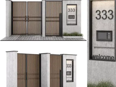modern door 12 3D model