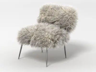 Baxter Nepal Chair White 3D model