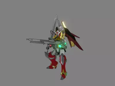 Attacker Gundam B 16 3D model