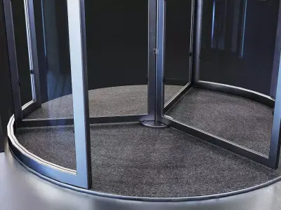 Revolving Glass Door Low-poly 3D model