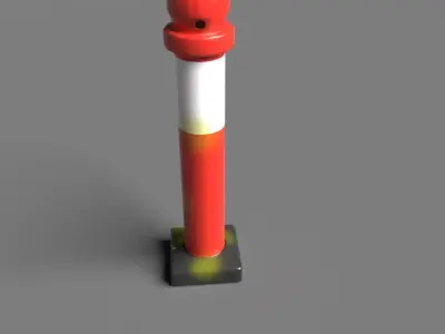 Safety Cone Red Color with 6 variation Texture Low-poly 3D model