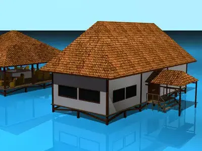 Resort buildings 3D model