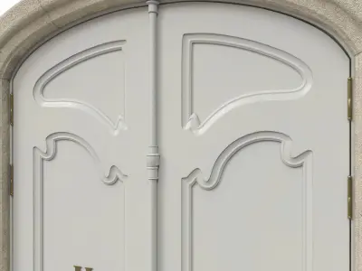 Entrance classic door 39 3D model