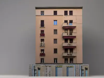 Low Polly Building Low-poly 3D model