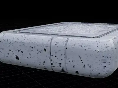 Parking Wheel Stopper Realistic Urban 3D Model Low-poly 3D model