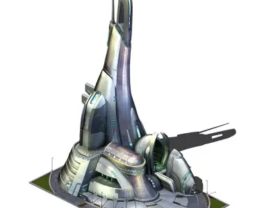 Future World - Robot Factory 01 3D model