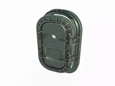 Sci-fi style safety door 3D model